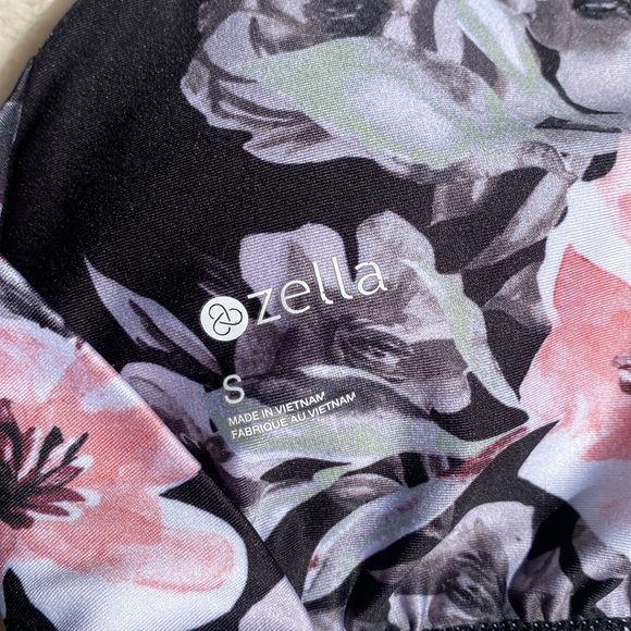 Zella Sports Bra Floral Print Front Cris Cross Size Small - Picture 8 of 10